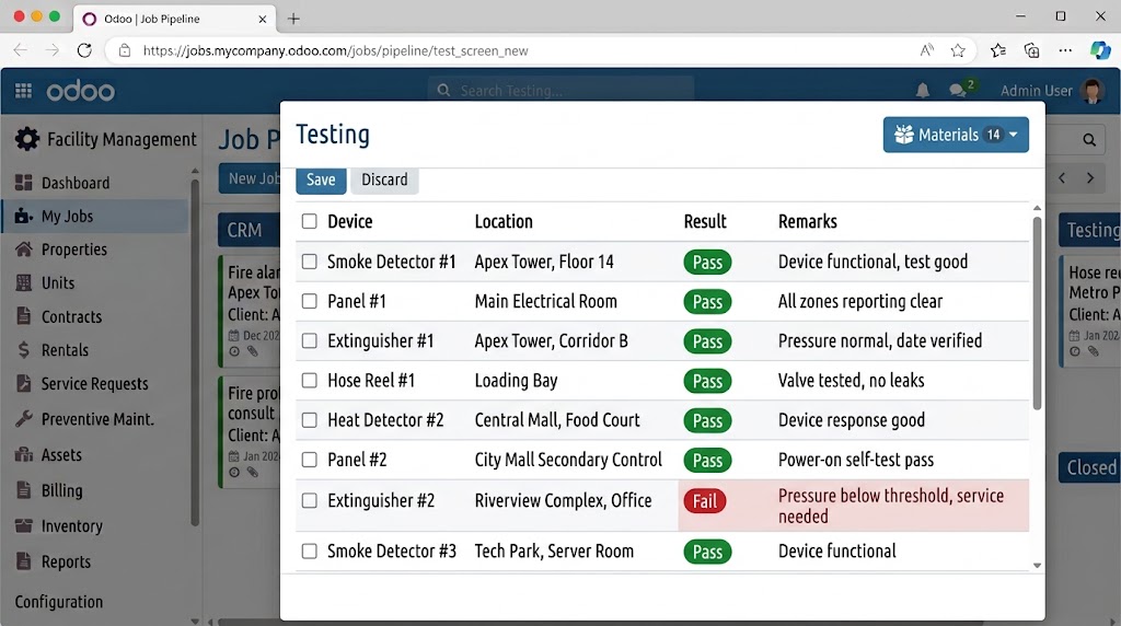 Testing with pass or fail